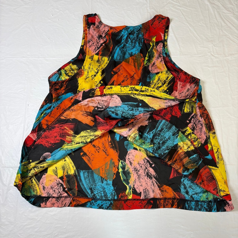 Jack by BB Dakota Womens L Abstract Print‎ Tank Top Colorful Artsy Festival Y2K - Picture 6 of 10